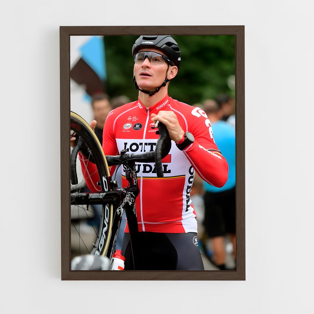 Poster André en Rouge – affiche Cyclisme (vue 5)